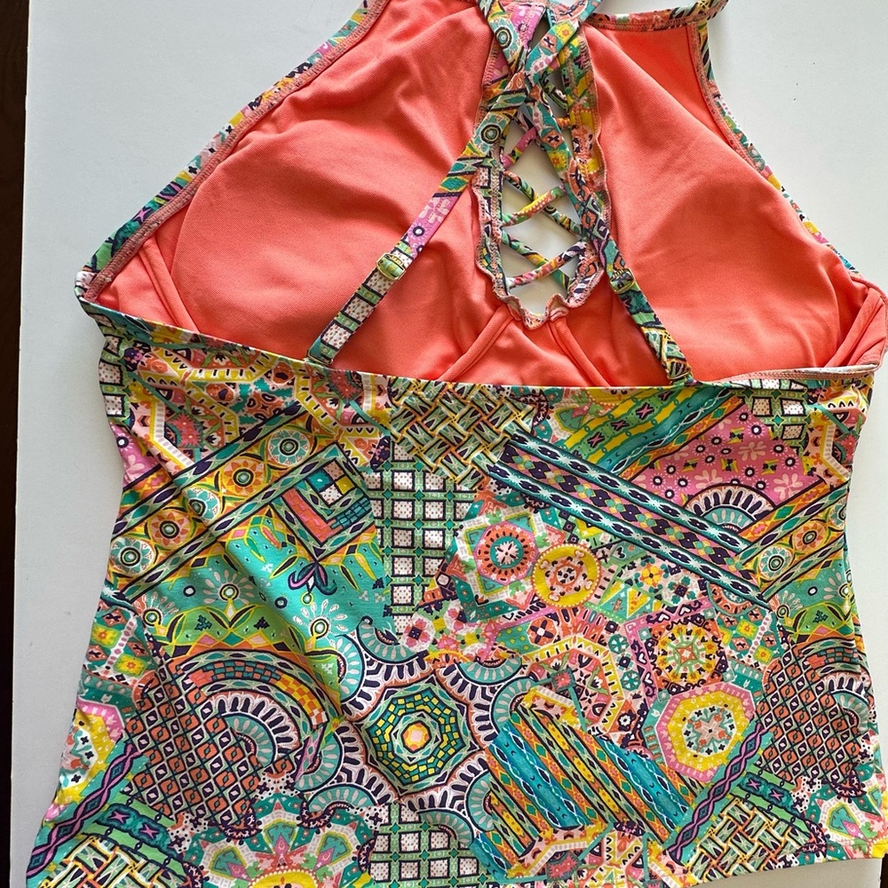 Colorful Patterned Tankini Set - Picture 4 of 8